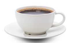 White,Cup,Of,Black,Coffee,Isolated,On,White,Background,With
